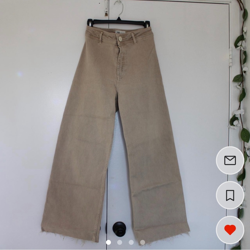 ZARA marine straight wide leg pants